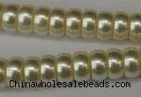 CSB901 15.5 inches 6*12mm rondelle shell pearl beads wholesale