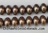 CSB905 15.5 inches 8*12mm rondelle shell pearl beads wholesale