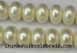 CSB910 15.5 inches 11*15mm rondelle shell pearl beads wholesale