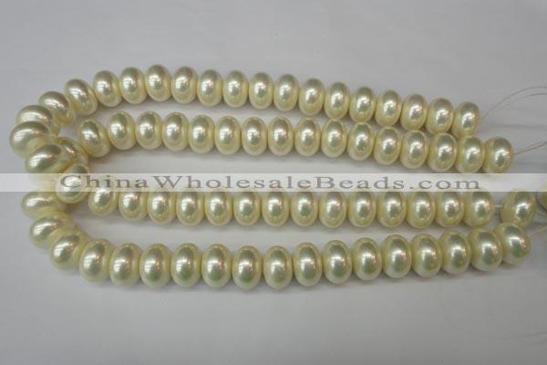 CSB910 15.5 inches 11*15mm rondelle shell pearl beads wholesale