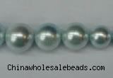 CSB922 15.5 inches 8mm - 14mm round shell pearl beads wholesale