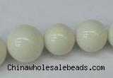 CSB925 15.5 inches 8mm - 14mm round shell pearl beads wholesale