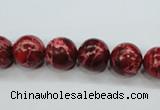 CSE163 15.5 inches 12mm round dyed natural sea sediment jasper beads