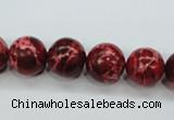 CSE165 15.5 inches 16mm round dyed natural sea sediment jasper beads