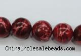 CSE166 15.5 inches 18mm round dyed natural sea sediment jasper beads