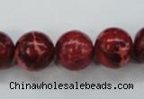 CSE167 15.5 inches 20mm round dyed natural sea sediment jasper beads