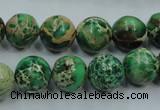 CSE222 15.5 inches 16mm round dyed natural sea sediment jasper beads