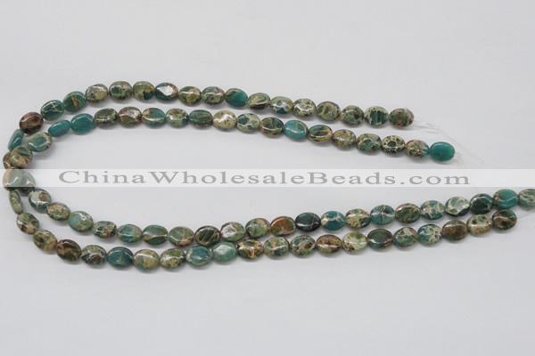 CSE5010 15.5 inches 8*10mm oval natural sea sediment jasper beads
