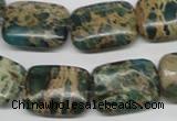 CSE5017 15.5 inches 15*20mm rectangle natural sea sediment jasper beads