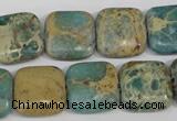 CSE5026 15.5 inches 16*16mm square natural sea sediment jasper beads
