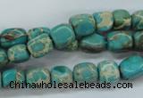 CSE78 15.5 inches 7*9mm nuggets dyed natural sea sediment jasper beads