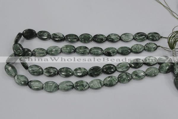 CSH55 15.5 inches 12*16mm oval natural seraphinite gemstone beads