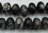 CSI06 15.5 inches 10*14mm rondelle silver scale stone beads wholesale