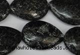 CSI107 15.5 inches 22*30mm flat teardrop silver scale stone beads