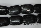 CSI114 15.5 inches 13*18mm rectangle silver scale stone beads