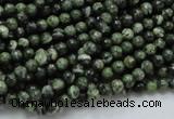 CSJ01 15.5 inches 4mm round green silver line jasper beads wholesale