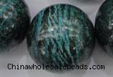 CSJ212 15.5 inches 30mm round dyed green silver line jasper beads