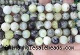 CSJ303 15.5 inches 10mm round serpentine new jade beads wholesale