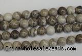 CSL11 15.5 inches 6mm round silver leaf jasper beads wholesale