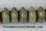 CSL110 15.5 inches 10*20mm rondelle silver leaf jasper beads wholesale