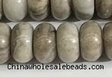 CSL164 15.5 inches 6*10mm 

rondelle sliver leaf jasper beads wholesale