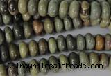 CSL18 15.5 inches 5*8mm rondelle silver leaf jasper beads wholesale