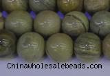 CSL204 15.5 inches 12mm round silver leaf jasper beads wholesale