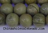 CSL205 15.5 inches 14mm round silver leaf jasper beads wholesale