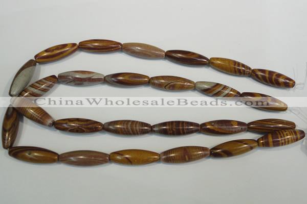 CSL82 15.5 inches 10*30mm rice silver leaf jasper beads wholesale