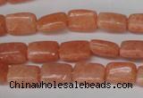 CSM18 15.5 inches 8*12mm rectangle salmon stone beads wholesale