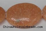 CSM40 15.5 inches 30*40mm oval salmon stone beads wholesale