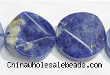 CSO03 15.5 inches 15mm faceted coin A grade sodalite beads