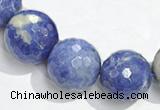 CSO18 8mm faceted round AB grade sodalite beads wholesale