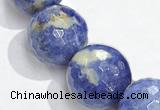 CSO21 AB grade 14mm faceted round sodalite beads wholesale