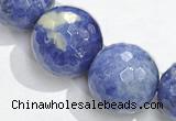 CSO22 AB grade 16mm faceted round sodalite beads wholesale