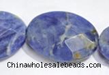 CSO25 15.5 inches A grade 8*12mm faceted oval sodalite beads