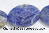 CSO26 15.5 inches A grade 10*14mm faceted oval sodalite beads