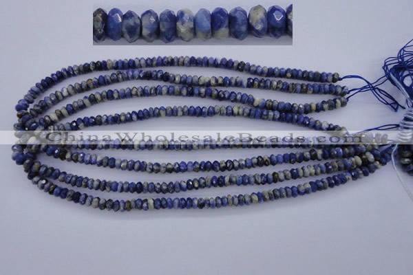 CSO31 15.5 inches 3*6mm faceted rondelle sodalite gemstone beads