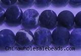 CSO455 15.5 inches 8mm round matte sodalite gemstone beads