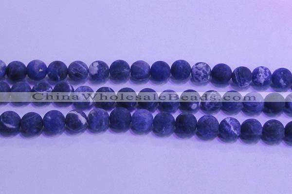 CSO457 15.5 inches 12mm round matte sodalite gemstone beads