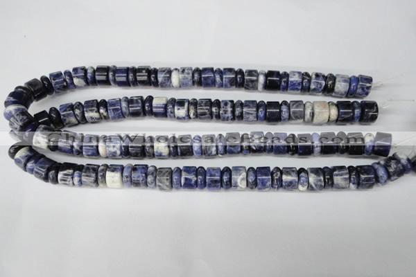 CSO50 15.5 inches 4*12mm & 8*12mm rondelle sodalite gemstone beads