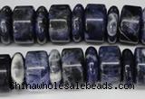 CSO51 15.5 inches 5*16mm & 9*16mm rondelle sodalite gemstone beads