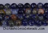 CSO510 15.5 inches 4mm round orange sodalite beads wholesale