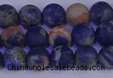 CSO522 15.5 inches 8mm round matte orange sodalite beads wholesale