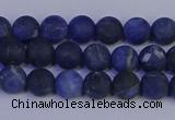 CSO541 15.5 inches 6mm round matte sodalite beads wholesale