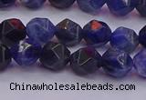 CSO552 15.5 inches 8mm faceted nuggets sodalite gemstone beads