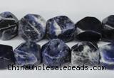 CSO56 15.5 inches 10*14mm faceted nuggets sodalite gemstone beads