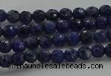 CSO641 15.5 inches 4mm faceted round sodalite gemstone beads