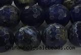 CSO645 15.5 inches 12mm faceted round sodalite gemstone beads