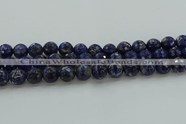 CSO645 15.5 inches 12mm faceted round sodalite gemstone beads